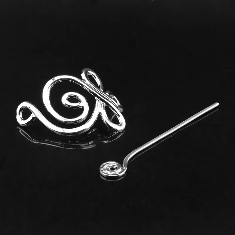 European and American simple metal hairpin - 267 Silver