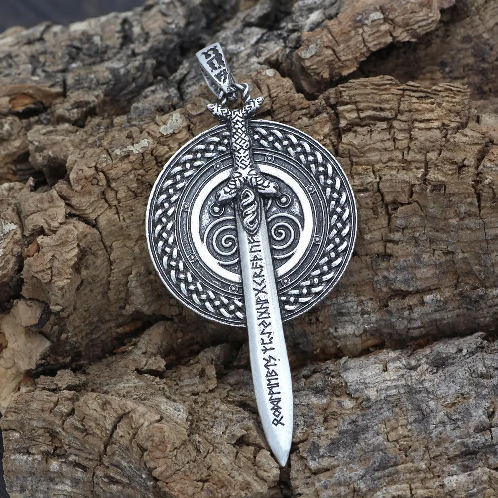 Sword Shield Men's Pendant Necklace