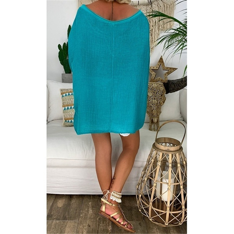 Short sleeve solid color stitching XL T-shirt shirt