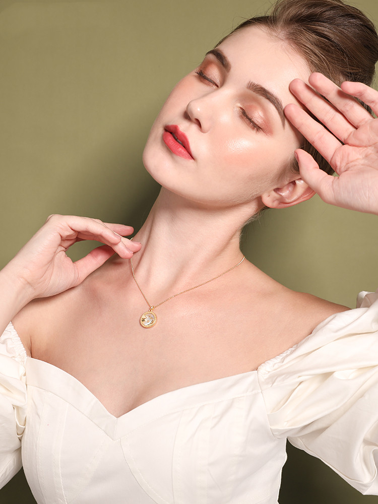 Sterling Silver Twelve Constellations Necklace Creative Birthday Pendant Necklace