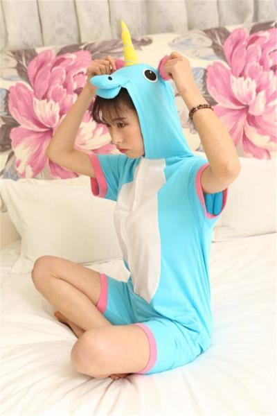 Summer cartoon animal one-piece pajamas