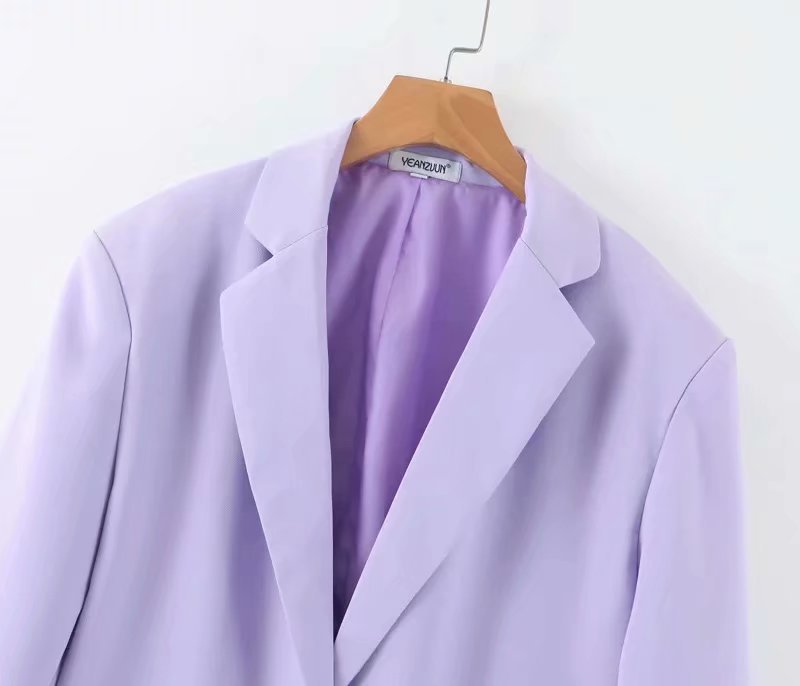 Purple casual blazer top