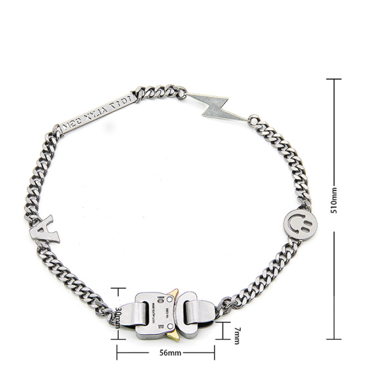 Titanium steel short necklace