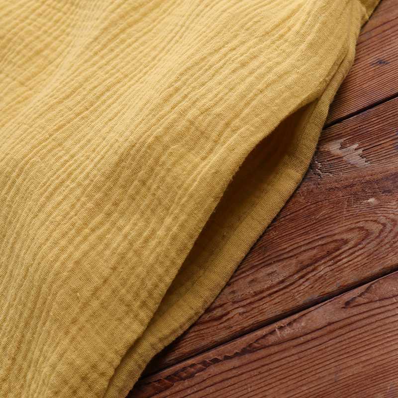 Cotton and linen long sleeve dress