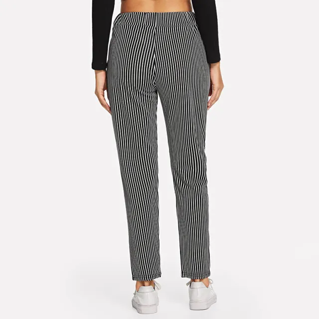 Loose high waist harem pants White Stripes - Shop at LoveMi
