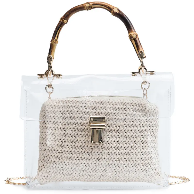 Women Purse Bamboo Knot Woven Bag