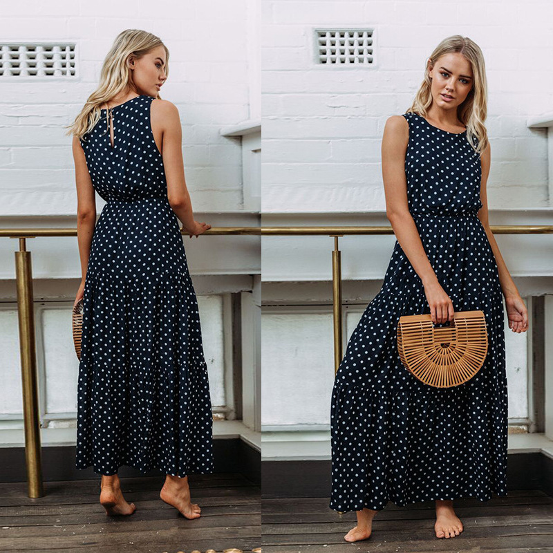 Explosion polka dot button jumpsuit