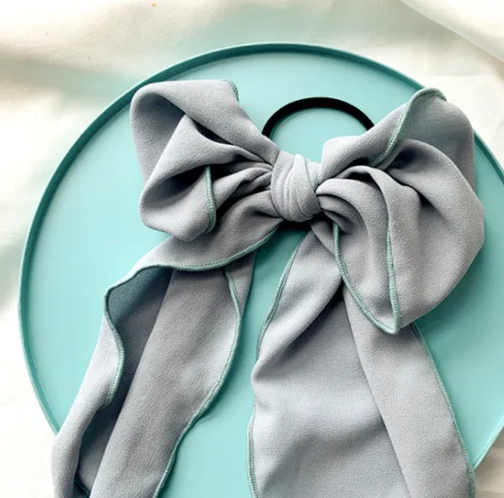 Bow tie hair band rubber band Grey - Shop at LoveMi