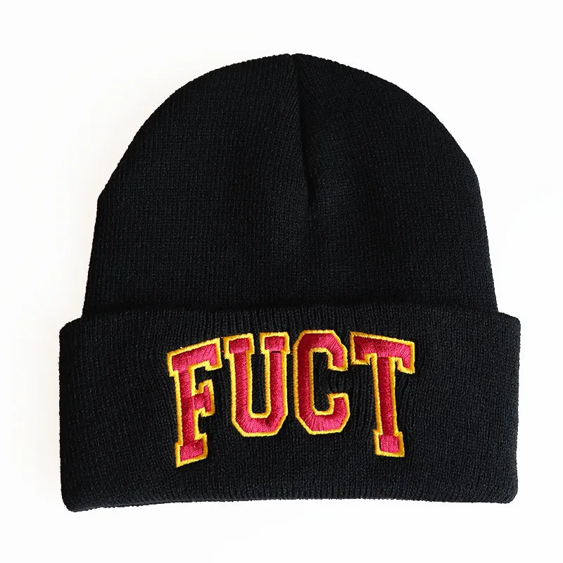 Billie Eilish embroidered FU knitted hat - Black