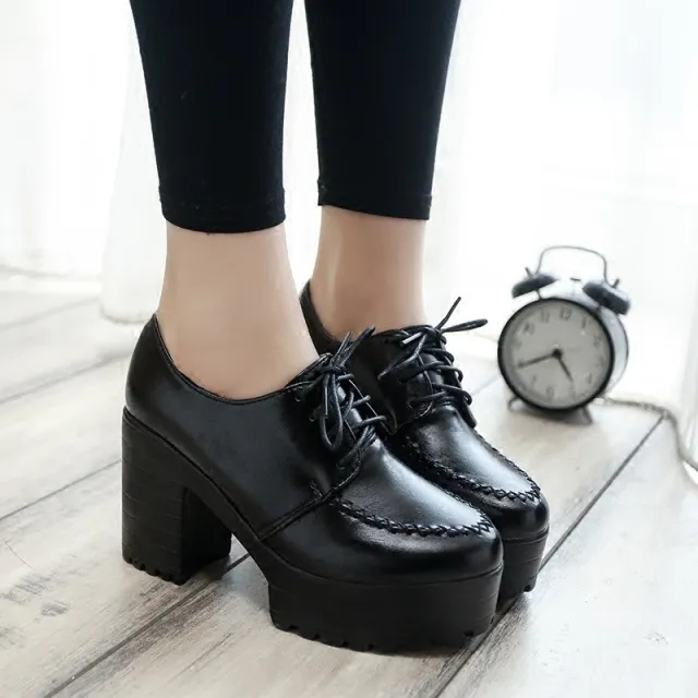Platform platform heels Black - Shop at LoveMi