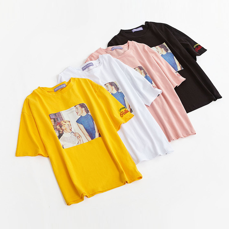 Summer Korean college style T-shirt