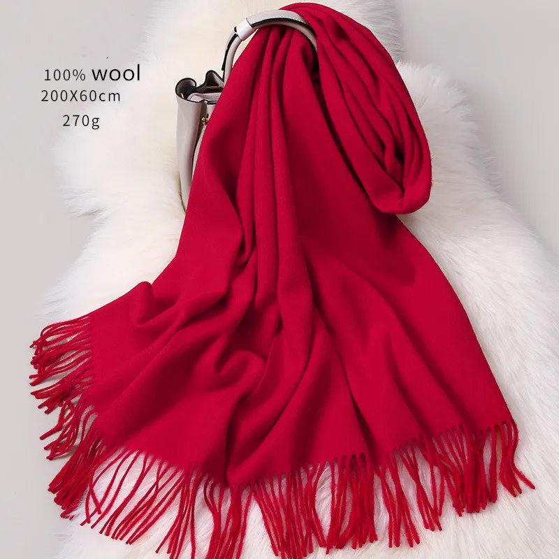 imitation cashmere wool scarf - Scarlet