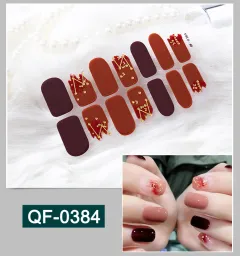 3D metal gradient nail stickers - Qf384 - View 1