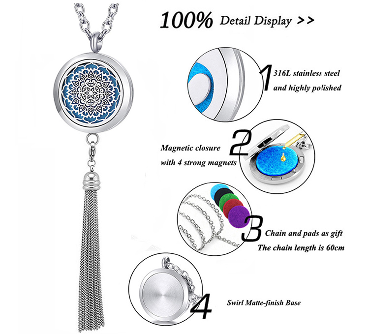 Stainless steel tassel pendant