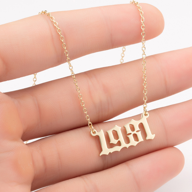 Special Date Year Number Necklace