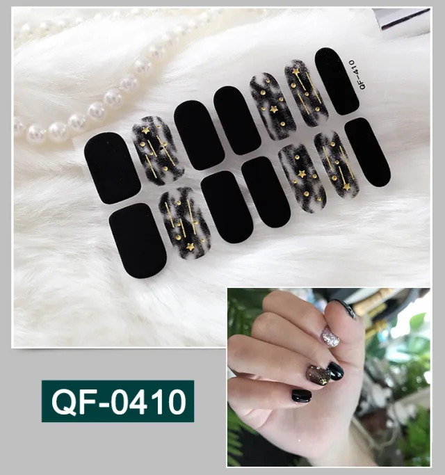 3D metal gradient nail stickers Qf410 - Shop at LoveMi