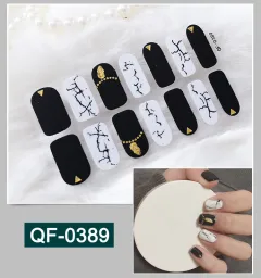 3D metal gradient nail stickers - Qf389 - View 1