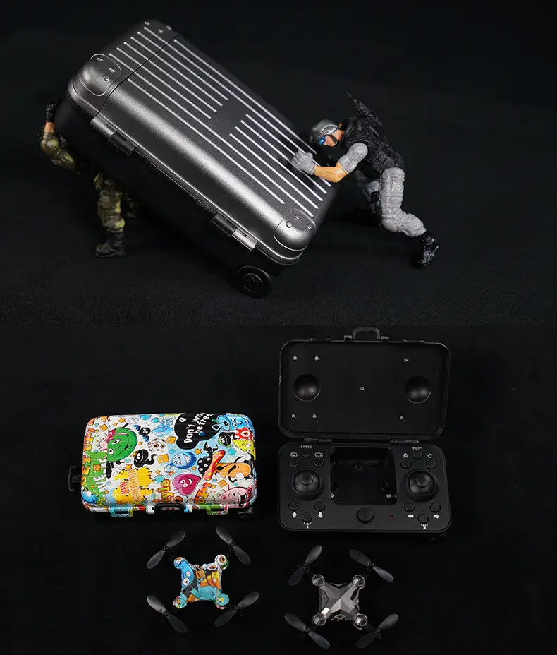 Suitcase Mini Drone Folding Aerial Photo Remote