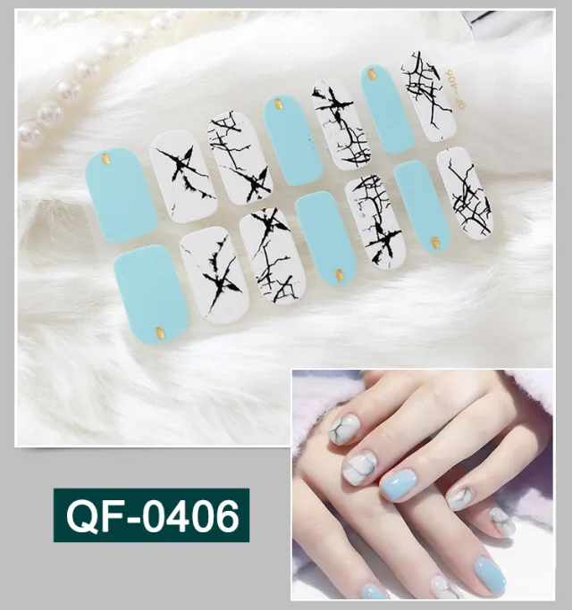 3D metal gradient nail stickers Qf406 - Shop at LoveMi