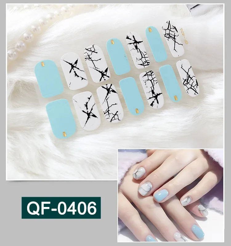 3D metal gradient nail stickers - Qf406