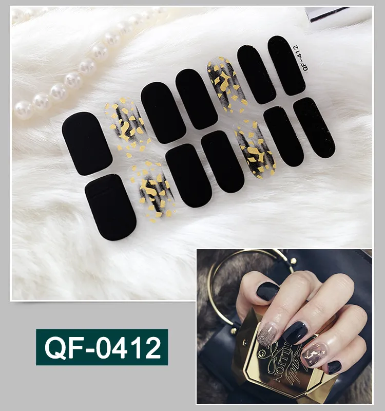 3D metal gradient nail stickers - Qf412