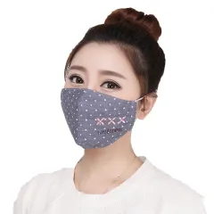 Face mask female autumn and winter models dust and fog - Grey - View 1