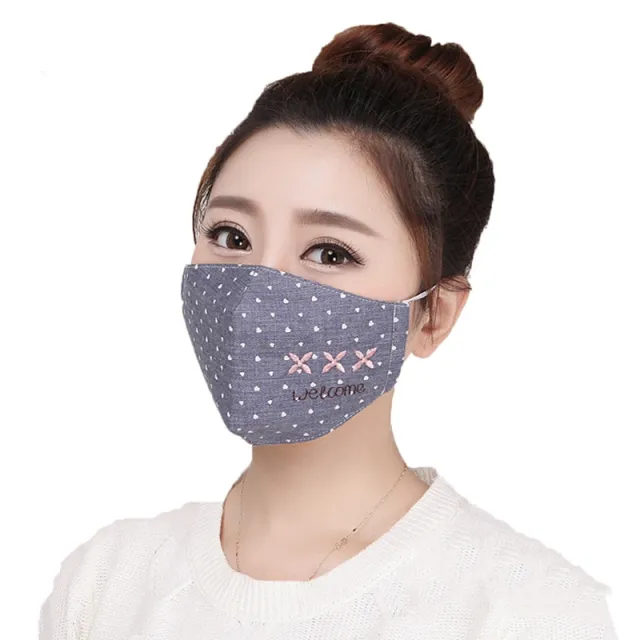 Face mask female autumn and winter models dust and fog Grey - Shop at LoveMi