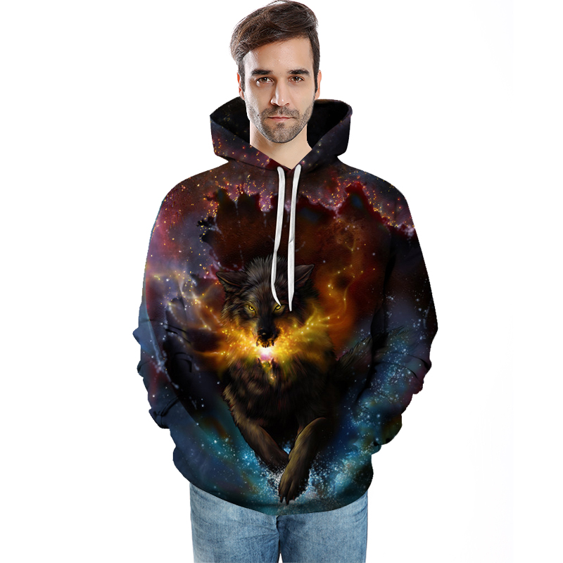 Wolf Digital Print Sweatshirt