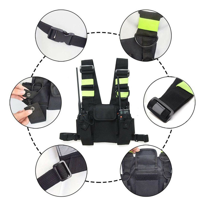 Title 5, Intercom Tactical Reflective Double Chest Bag E...