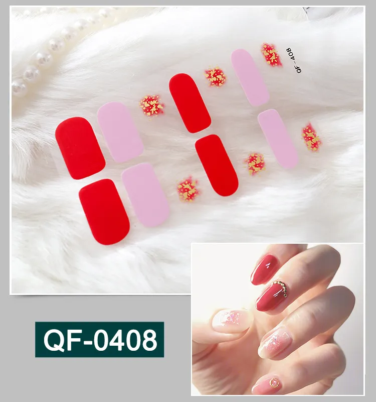 3D metal gradient nail stickers - Qf408