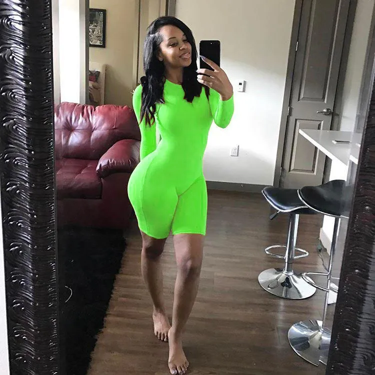 Sports running fitness jumpsuit shorts - Green