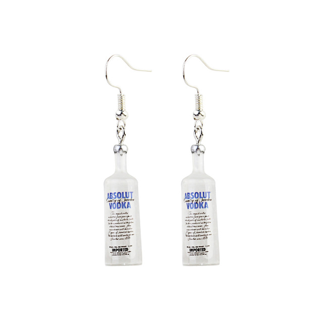 Wine Bottle Mini Vodka Earrings