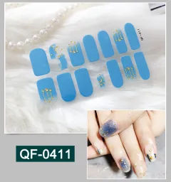 3D metal gradient nail stickers - Qf411 - View 1