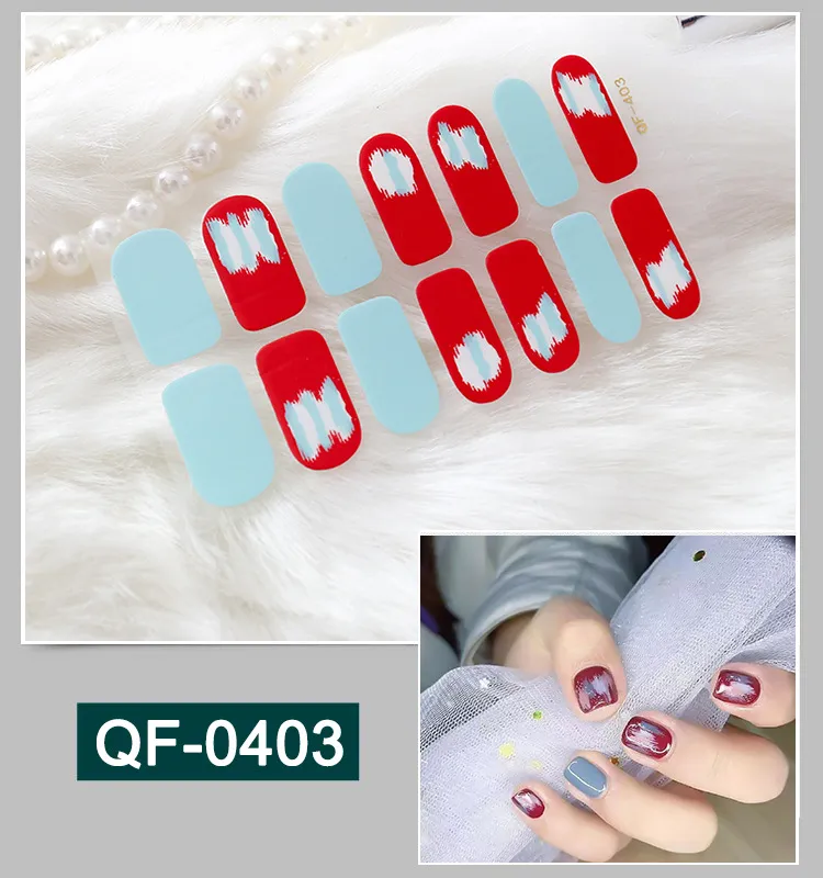 3D metal gradient nail stickers - Qf403
