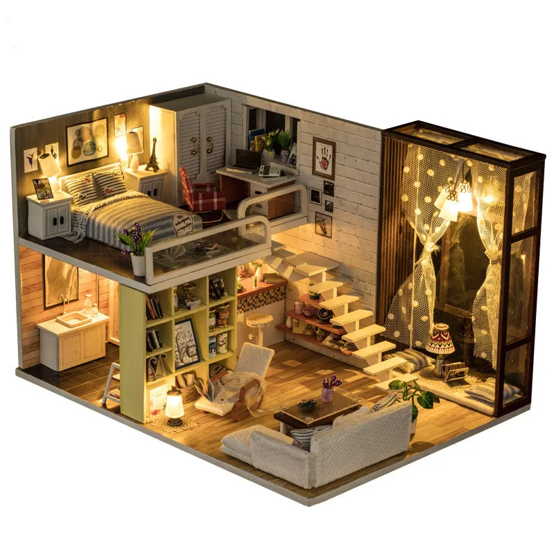 Creative puzzle handmade model villa - K028