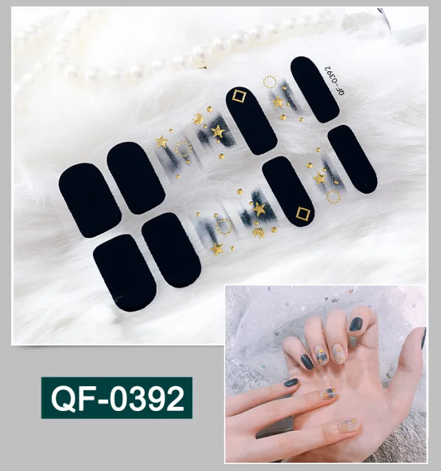 3D metal gradient nail stickers Qf392 - Shop at LoveMi
