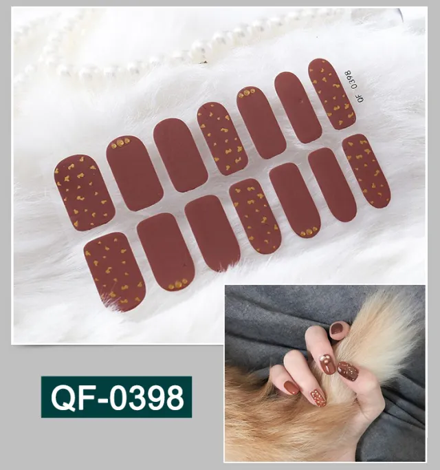 3D metal gradient nail stickers Qf398 - Shop at LoveMi