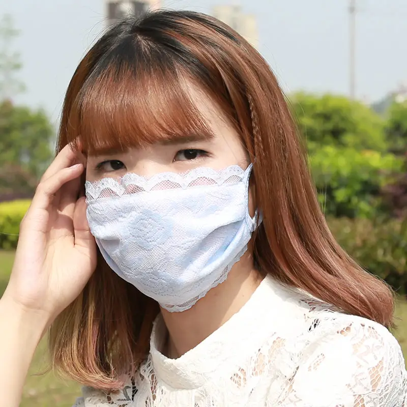 Spring and autumn lace mask thin chiffon