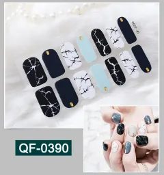 3D metal gradient nail stickers - Qf390 - View 1