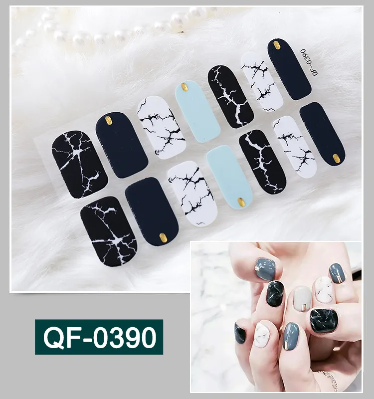 3D metal gradient nail stickers - Qf390