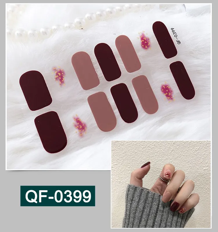 3D metal gradient nail stickers - Qf399