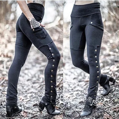 Rivet split sexy feet pants Black - Shop at LoveMi