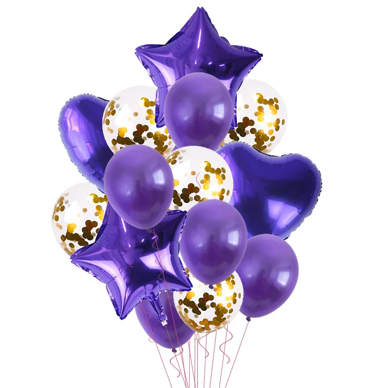 Pentagram combination balloon set - Purple