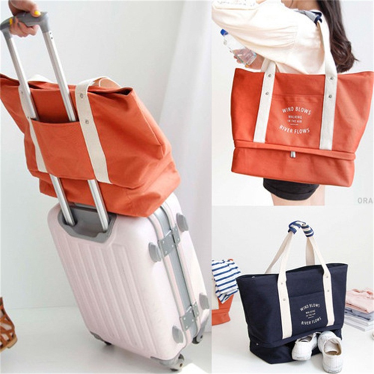 One shoulder portable travel canvas bag