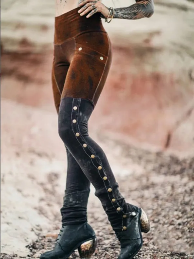 Printed high waist distressed women's trousers - Shop at LoveMi