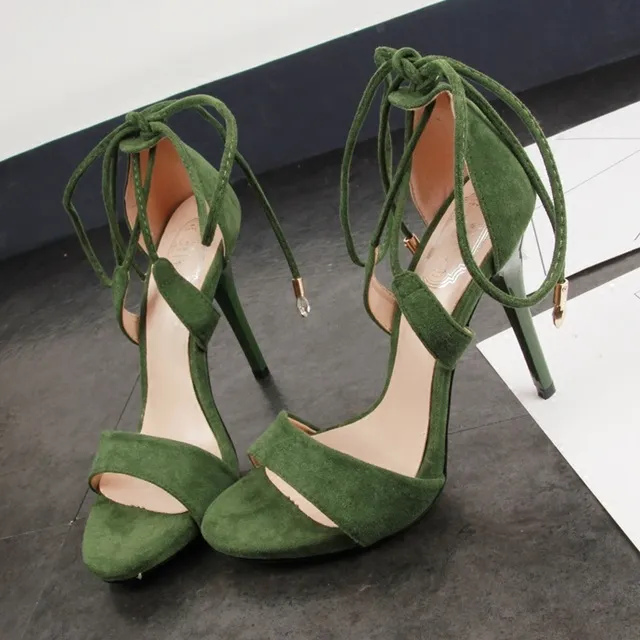 Stiletto high heel sandals Green - Shop at LoveMi