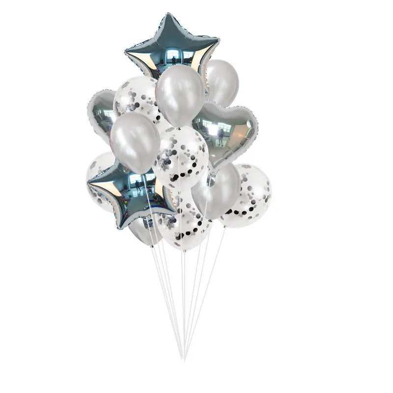 Pentagram combination balloon set - Silver