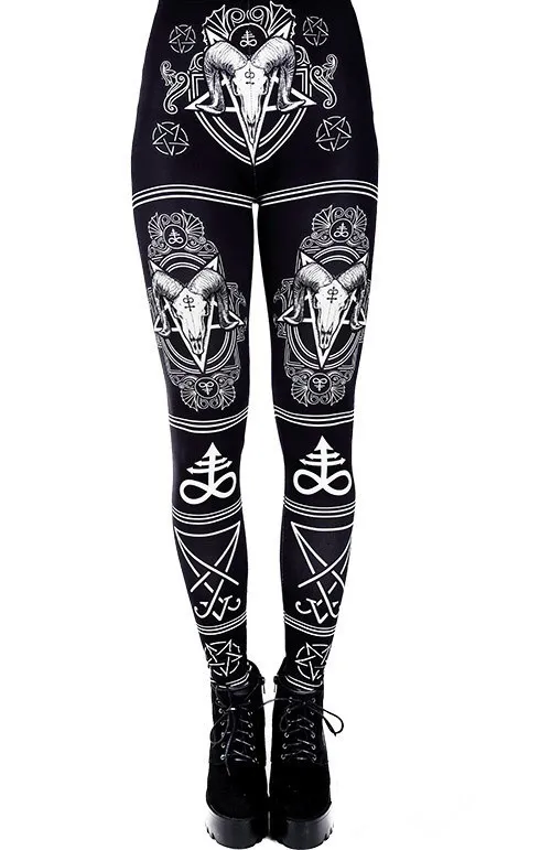 Halloween female print yoga exercise Black - Shop at LoveMi