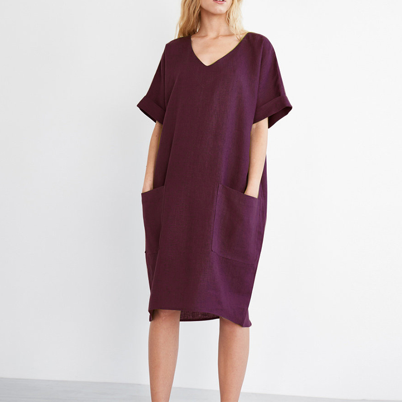 Loose mid-length dress