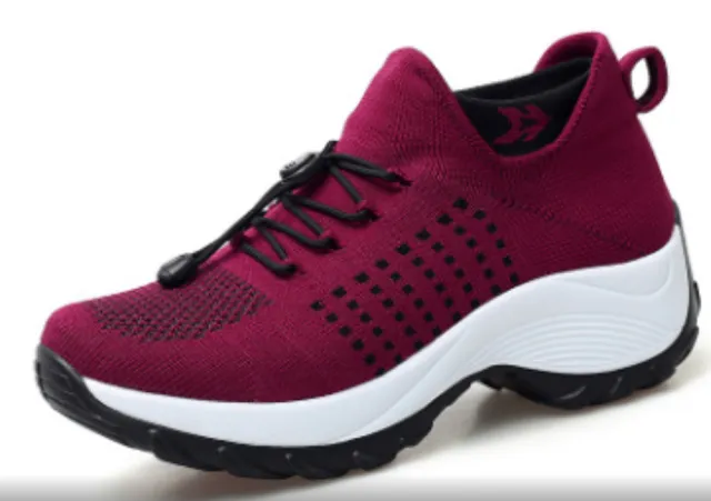 Breathable Mesh Socks Running Shoes Red - Shop at LoveMi